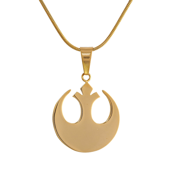 Star Wars Rebel Alliance Gold Tone Pendant Necklace Zing Pop Culture