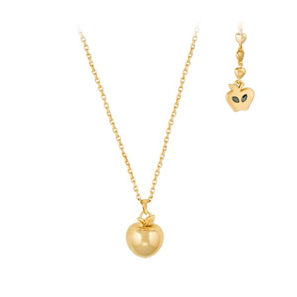 Disney Snow White Apple Necklace Gold ZiNG Pop Culture